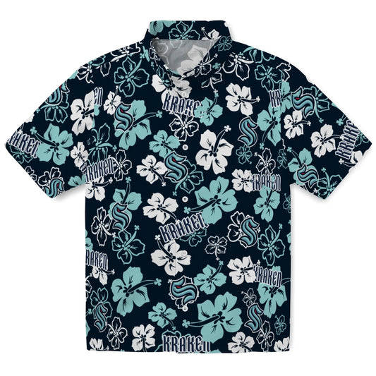 Seattle Kraken Hawaiian Shirt - Hibiscus Flower Design | Moonbestprint