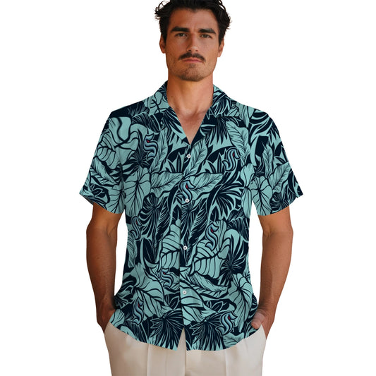 Seattle Kraken Hawaiian Shirt - Monstera Layer | Moonbestprint