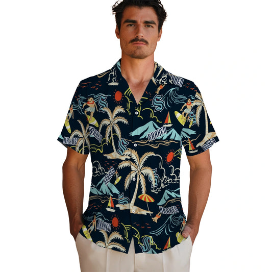 Seattle Kraken Hawaiian Shirt - Palm Tree Island | Moonbestprint