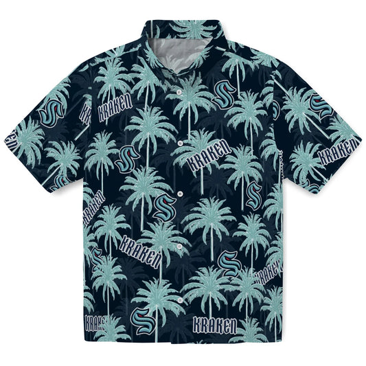 Seattle Kraken Hawaiian Shirt - Palm Tree Motif | Moonbestprint