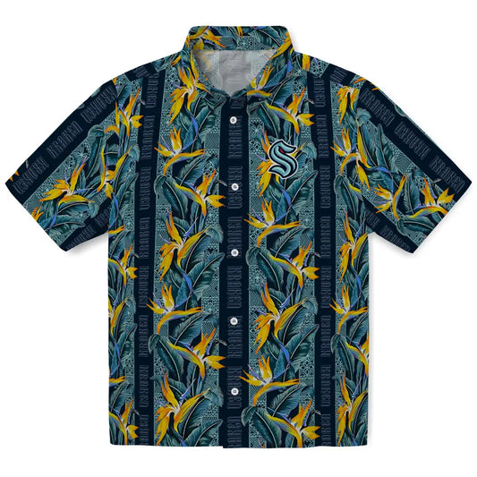 Seattle Kraken Hawaiian Shirt - Paradise Vines | Moonbestprint