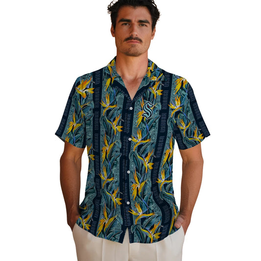 Seattle Kraken Hawaiian Shirt - Paradise Vines | Moonbestprint