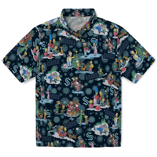 Seattle Kraken Hawaiian Shirt - Simpsons Christmas | Moonbestprint
