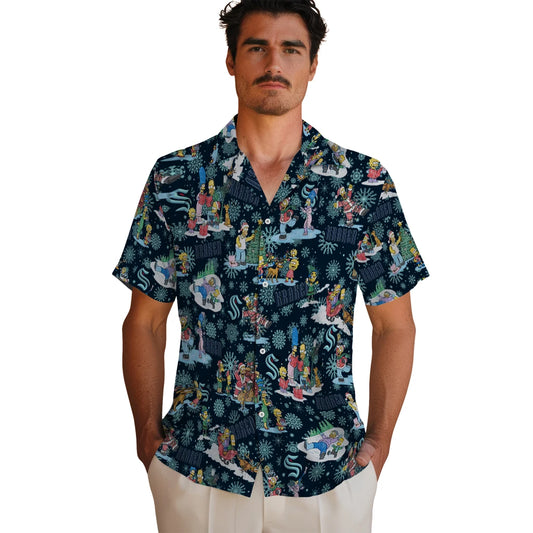 Seattle Kraken Hawaiian Shirt - Simpsons Christmas | Moonbestprint