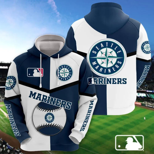 Seattle Mariners 3D MLB All Over Print Hoodie -Moonbestprint
