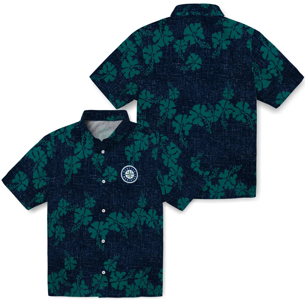 Seattle Mariners Hawaiian Shirt - 50th State Flower | Moonbestprint