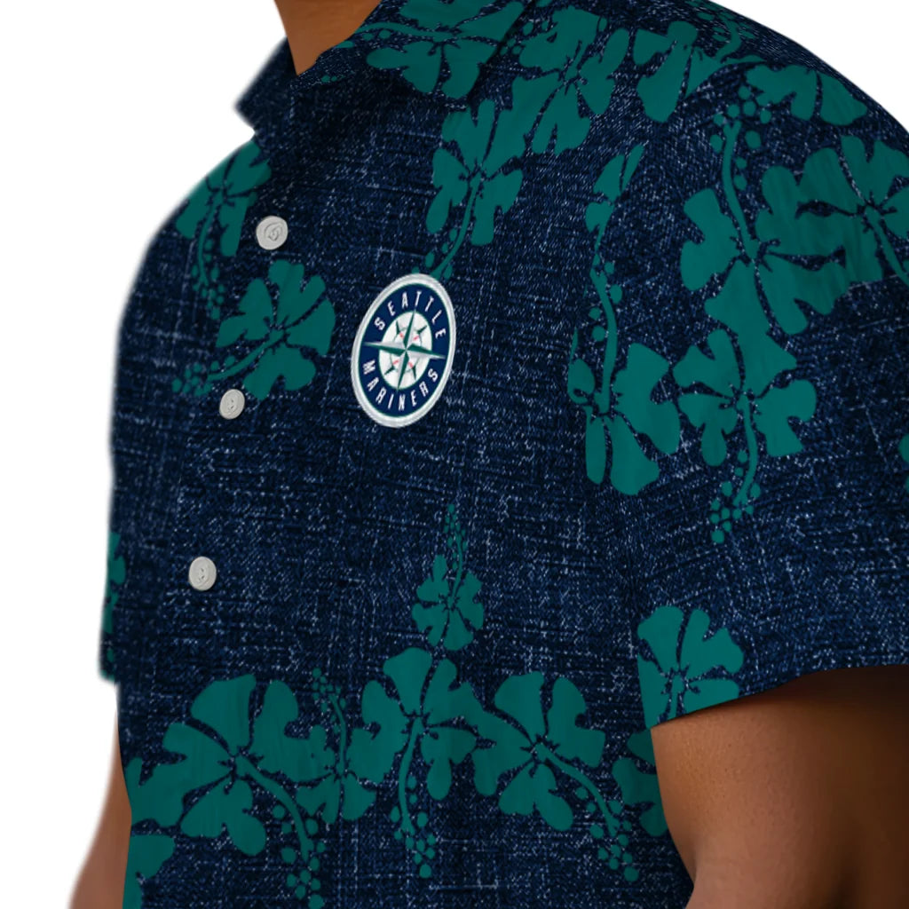 Seattle Mariners Hawaiian Shirt - 50th State Flower | Moonbestprint