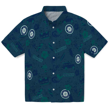 Seattle Mariners Hawaiian Shirt - Beach Vibe | Moonbestprint