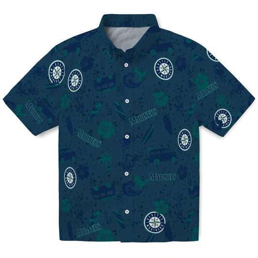 Seattle Mariners Hawaiian Shirt - Beach Vibe | Moonbestprint