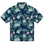 Seattle Mariners Hawaiian Shirt - Flamingo and Hibiscus | Moonbestprint