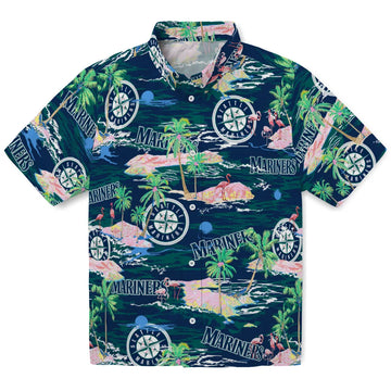 Seattle Mariners Flamingo Retreat 2026 Hawaiian Shirt – Moonbestprint