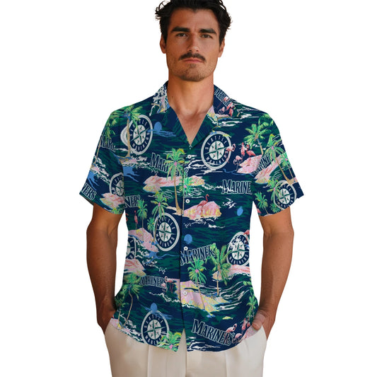 Seattle Mariners Flamingo Retreat 2026 Hawaiian Shirt – Moonbestprint