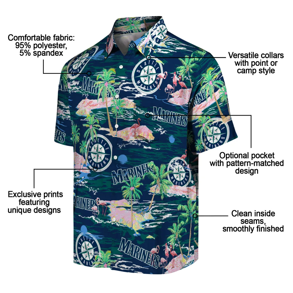 Seattle Mariners Flamingo Retreat 2026 Hawaiian Shirt – Moonbestprint
