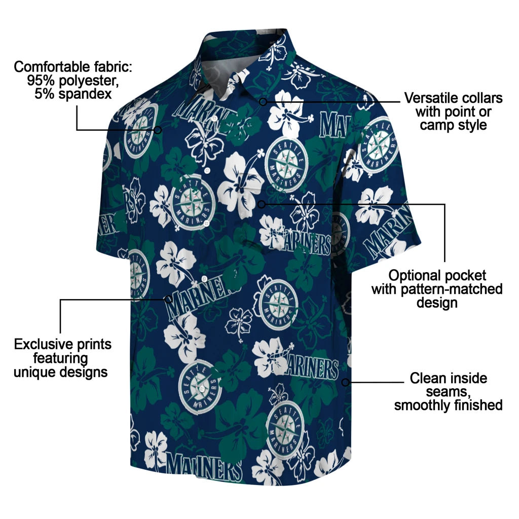 Seattle Mariners Hibiscus Bloom Hawaiian Shirt – Moonbestprint