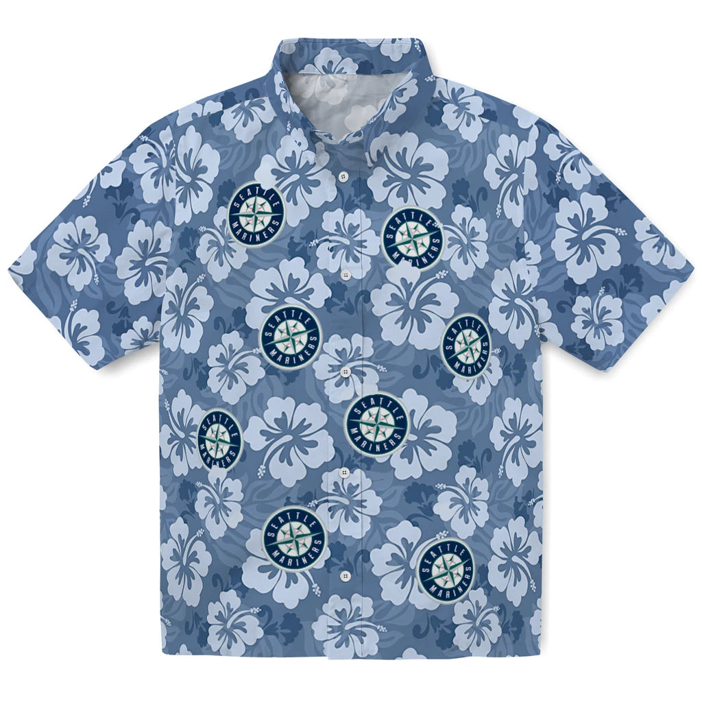 Seattle Mariners Hawaiian Shirt - Hibiscus Cluster | Moonbestprint