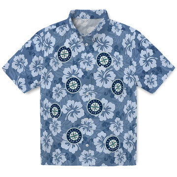 Seattle Mariners Hawaiian Shirt - Hibiscus Cluster | Moonbestprint