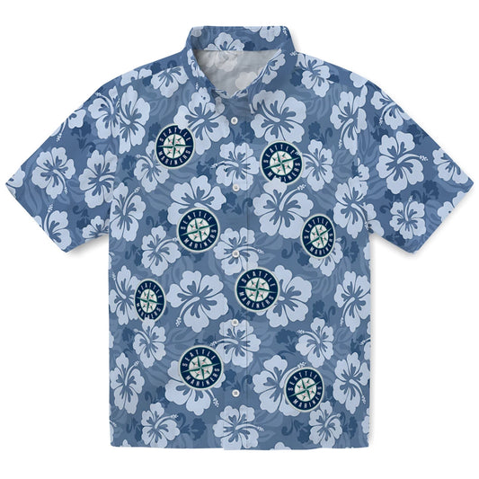 Seattle Mariners Hawaiian Shirt - Hibiscus Cluster | Moonbestprint