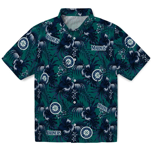 Seattle Mariners Hawaiian Shirt - Hibiscus Exotic | Moonbestprint