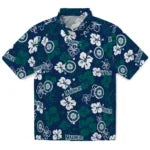 Seattle Mariners Hawaiian Shirt - Hibiscus Flower Design | Moonbestprint