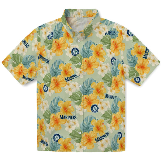 Seattle Mariners Hawaiian Shirt - Hibiscus Mood | Moonbestprint