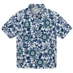 Seattle Mariners Hawaiian Shirt - Hibiscus Motif | Moonbestprint
