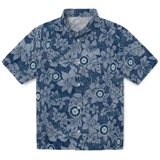 Seattle Mariners Hawaiian Shirt - Hibiscus Oasis | Moonbestprint