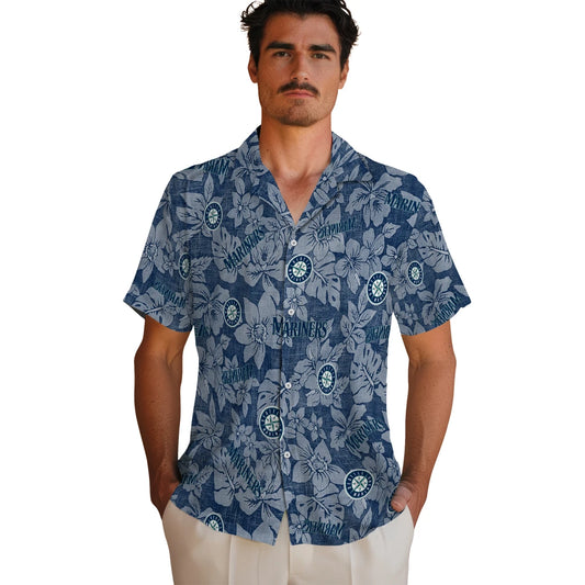 Seattle Mariners Hawaiian Shirt - Hibiscus Oasis | Moonbestprint