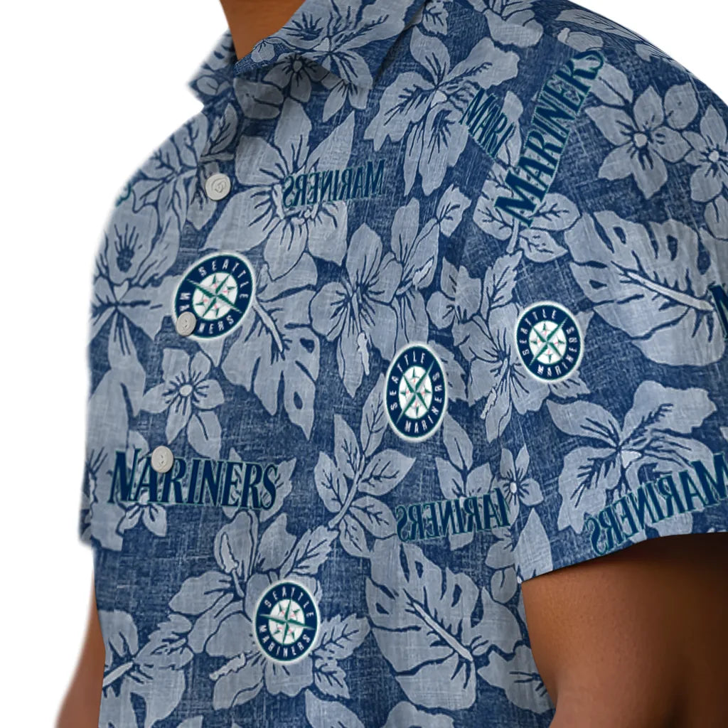 Seattle Mariners Hawaiian Shirt - Hibiscus Oasis | Moonbestprint