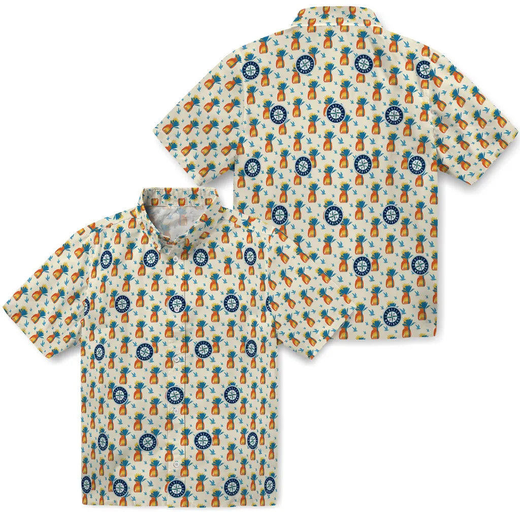 Seattle Mariners Hawaiian Shirt - Pineapple Delight | Moonbestprint
