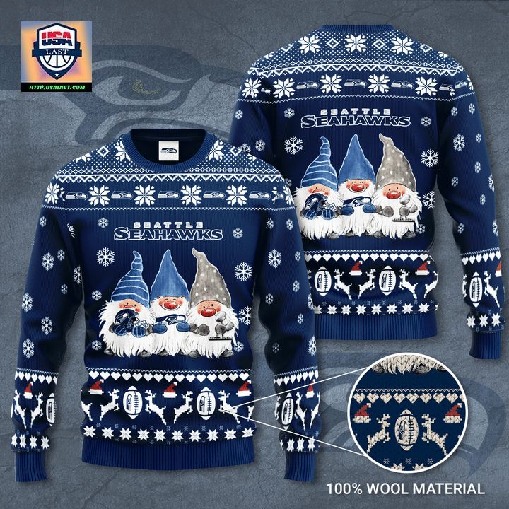 Seattle Seahawks Gnome De Noel Christmas Ugly Sweater ? Usalast