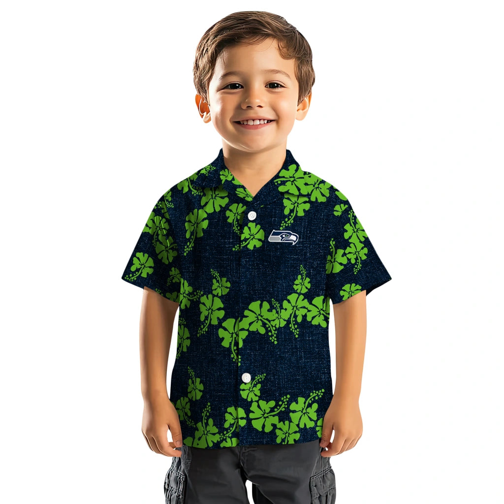 Seattle Seahawks Hawaiian Shirt - 50th State Flower | Moonbestprint