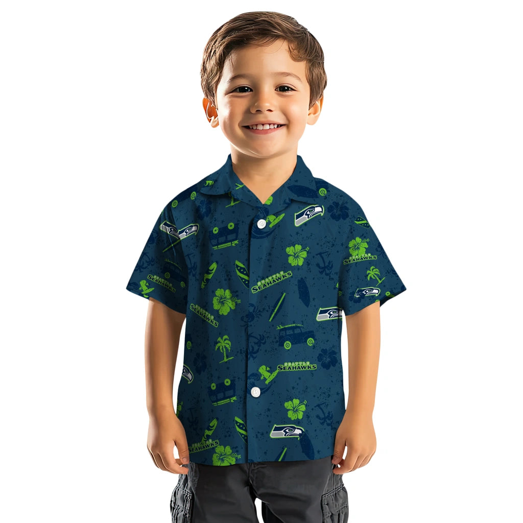 Seattle Seahawks Hawaiian Shirt - Beach Vibe | Moonbestprint