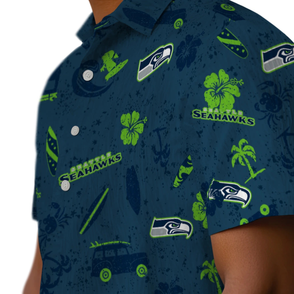 Seattle Seahawks Hawaiian Shirt - Beach Vibe | Moonbestprint