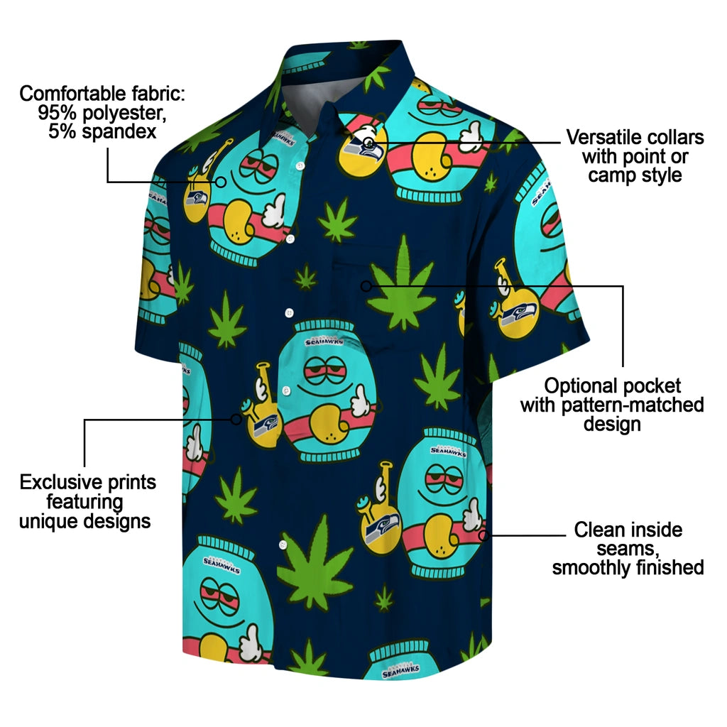 Seattle Seahawks Hawaiian Shirt - Chill Vibe | Moonbestprint