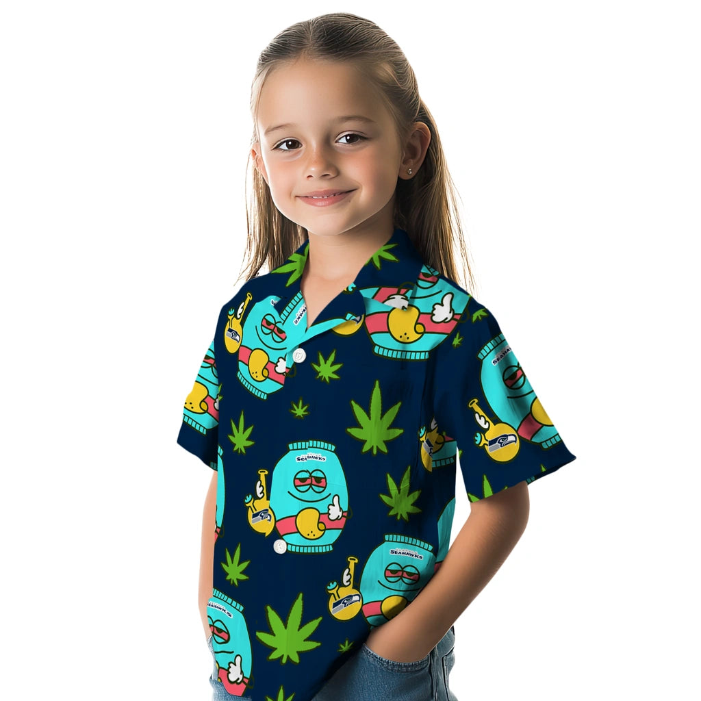 Seattle Seahawks Hawaiian Shirt - Chill Vibe | Moonbestprint