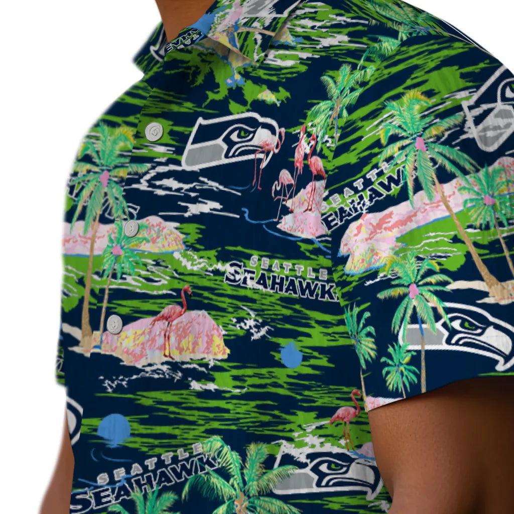 Seattle Seahawks Flamingo Retreat 2026 Hawaiian Shirt – Moonbestprint