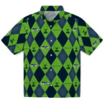 Seattle Seahawks Hawaiian Shirt - Golfing Plaid | Moonbestprint