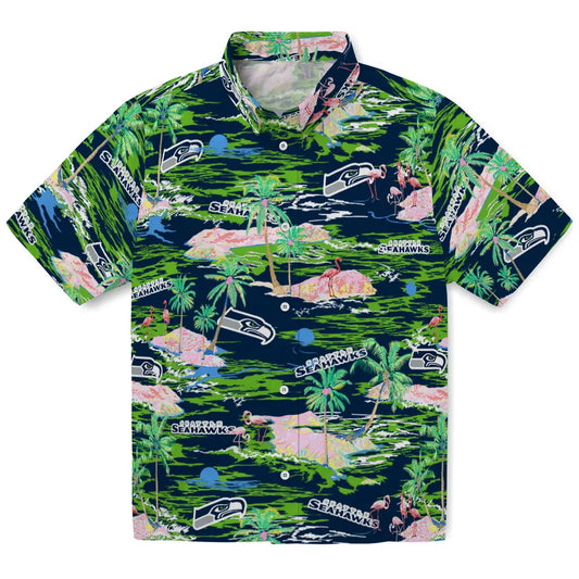 Seattle Seahawks Hawaiian Shirt - Hawaii Island | Moonbestprint