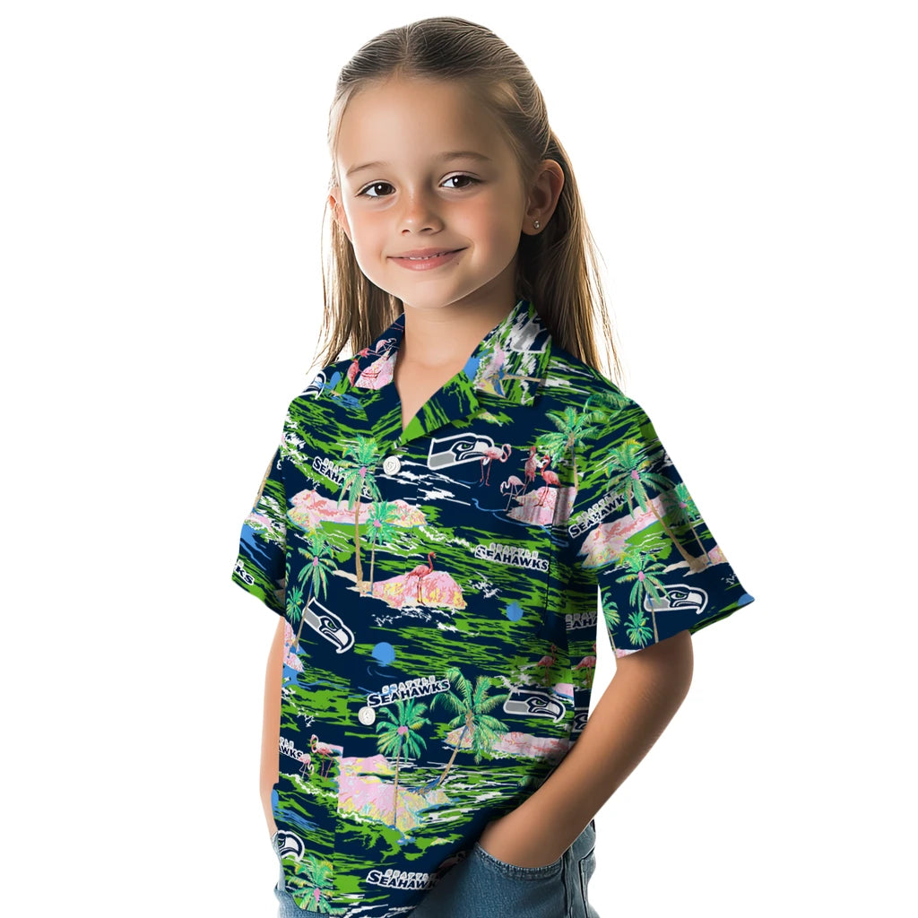 Seattle Seahawks Hawaiian Shirt - Hawaii Island | Moonbestprint
