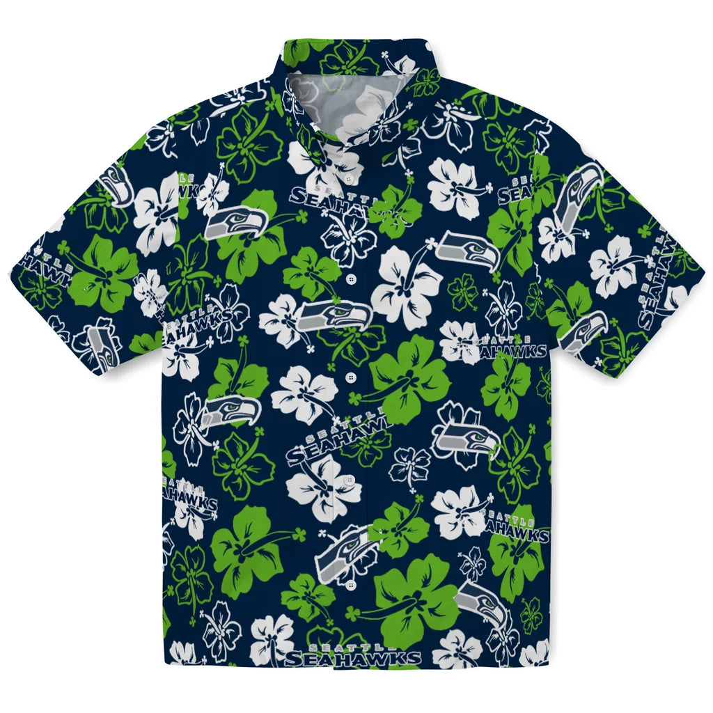 Seattle Seahawks Hibiscus Bloom Hawaiian Shirt – Moonbestprint