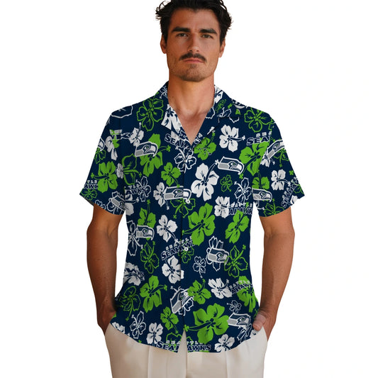 Seattle Seahawks Hibiscus Bloom Hawaiian Shirt – Moonbestprint