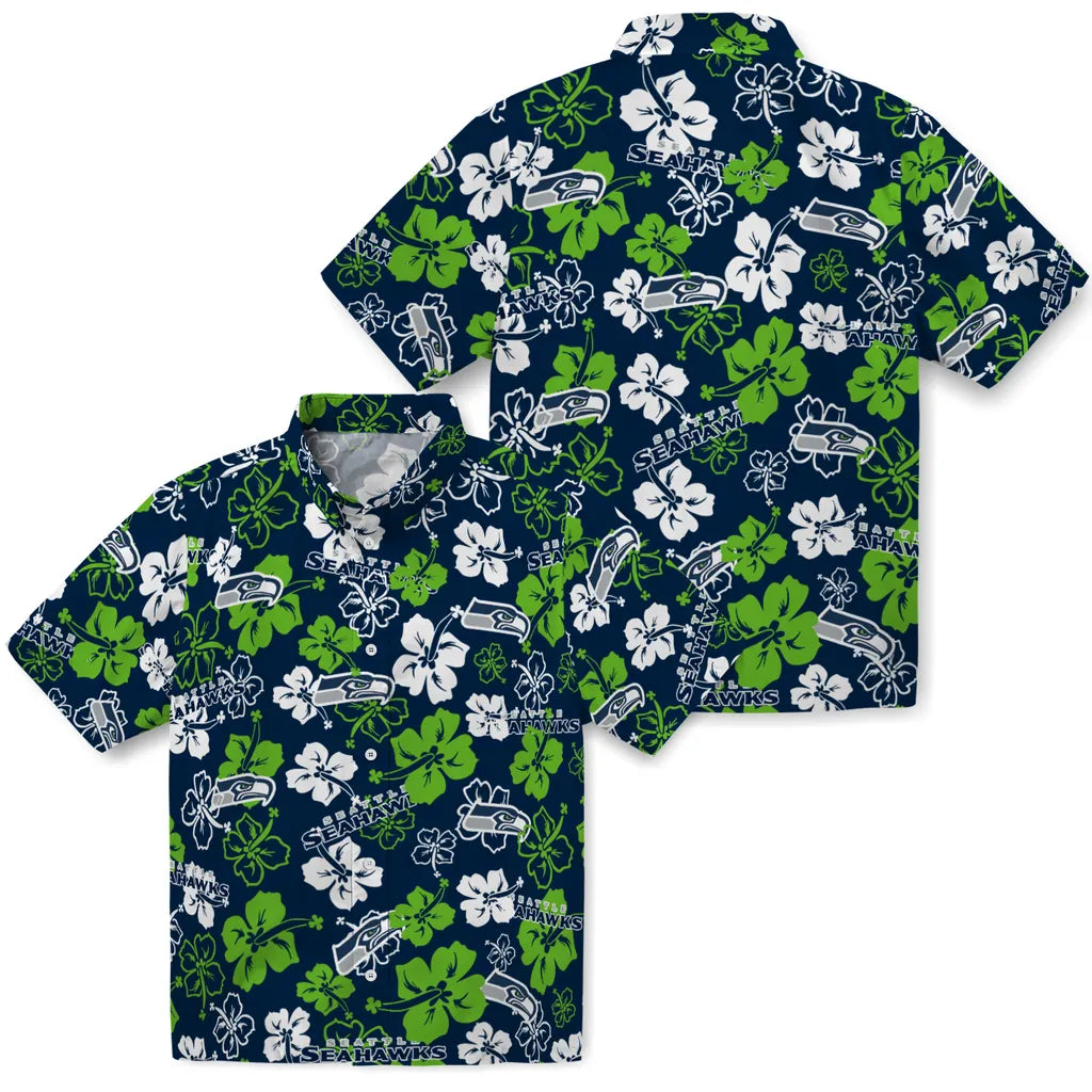 Seattle Seahawks Hibiscus Bloom Hawaiian Shirt – Moonbestprint