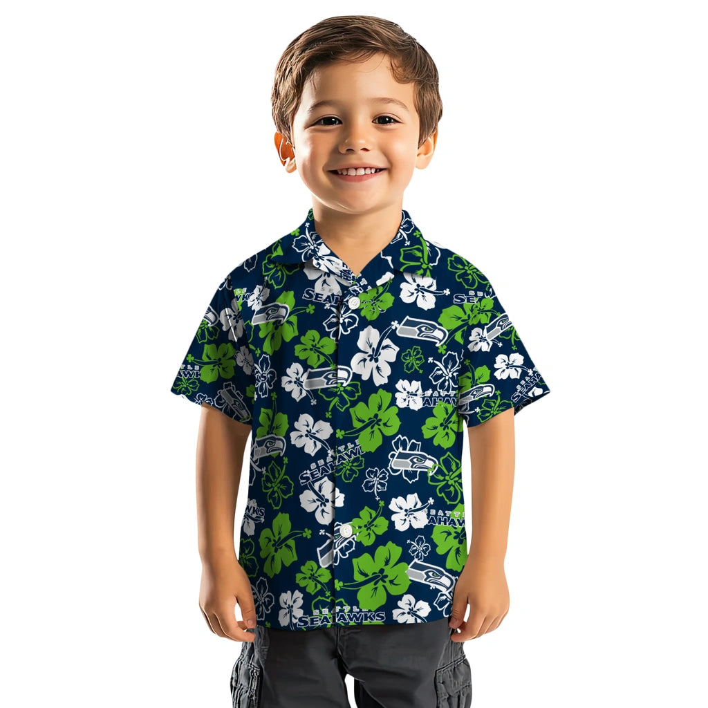 Seattle Seahawks Hibiscus Bloom Hawaiian Shirt – Moonbestprint