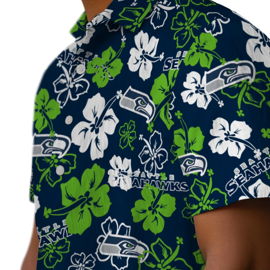 Seattle Seahawks Hibiscus Bloom Hawaiian Shirt – Moonbestprint
