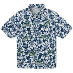 Seattle Seahawks Hawaiian Shirt - Hibiscus Motif | Moonbestprint