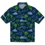 Seattle Seahawks Hawaiian Shirt - Palm And Clouds | Moonbestprint