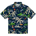 Seattle Seahawks Hawaiian Shirt - Palm Tree Island | Moonbestprint