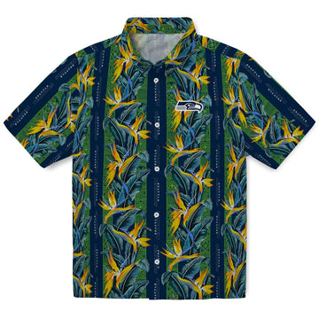Seattle Seahawks Hawaiian Shirt - Paradise Vines | Moonbestprint