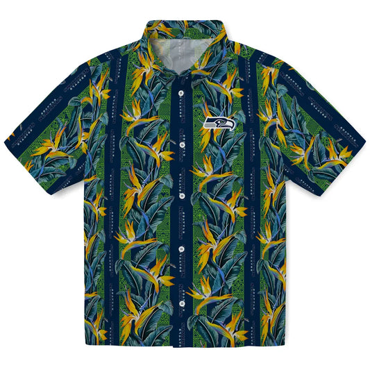 Seattle Seahawks Hawaiian Shirt - Paradise Vines | Moonbestprint