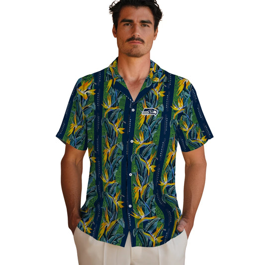 Seattle Seahawks Hawaiian Shirt - Paradise Vines | Moonbestprint